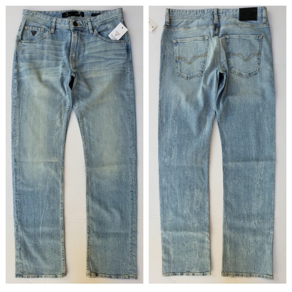 New Men's sz 30 GUESS Regular Straight Jeans - Picture 3 of 8